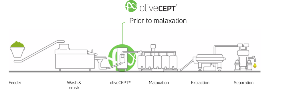 oliveCEPT PEF Application installed in olive oil production line